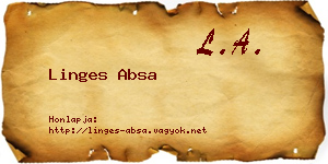 Linges Absa névjegykártya